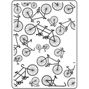Darice Embossing Folder  Bicycle Scrapbook Paper Crafts Card Making